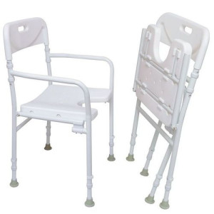 Chaise de douche pliable pieds avec embouts antidérapants