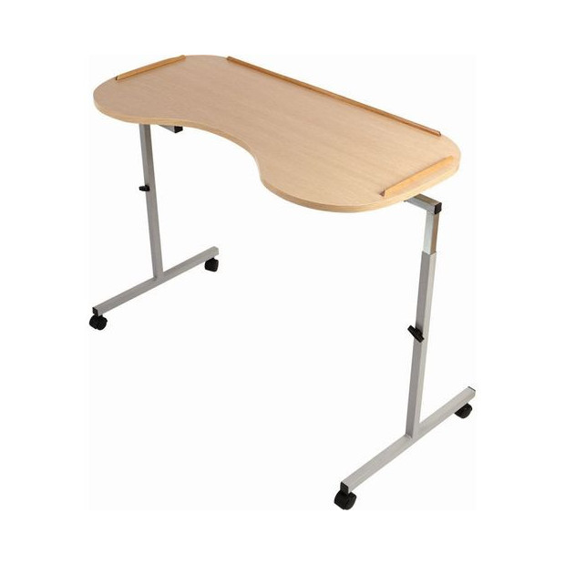 Table de lit ergonomique réglable en hauteur et largeur sur roulettes