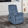 Fauteuil Releveur Électrique Emeraude bleu avec mousse à mémoire de forme