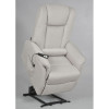 Fauteuil Releveur Électrique Emeraude crème blanc avec coussin cale reins cylindrique