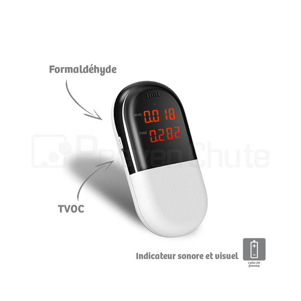 Analyseur polluants dans l'air Pocket Formaldéhyde et TVOC avec piles