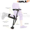 Schéma Béquille iWALK Mains Libres sangles avec coussin de confort et attaches rapides