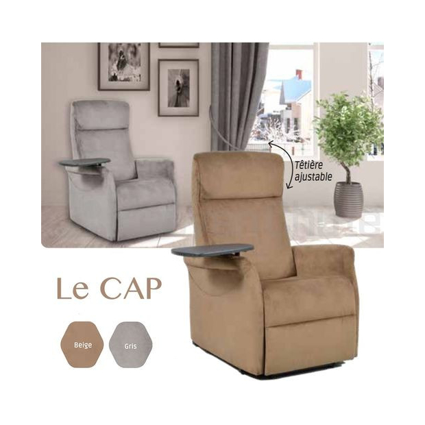 Fauteuil Releveur Électrique Le Cap avec tablette