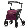 Aide à la marche Rollz Flex Black 4 roues effect jean bordeaux cadre noir