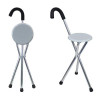 canne de marche avec chaise de repos pliable pieds antidérapants structure aluminium