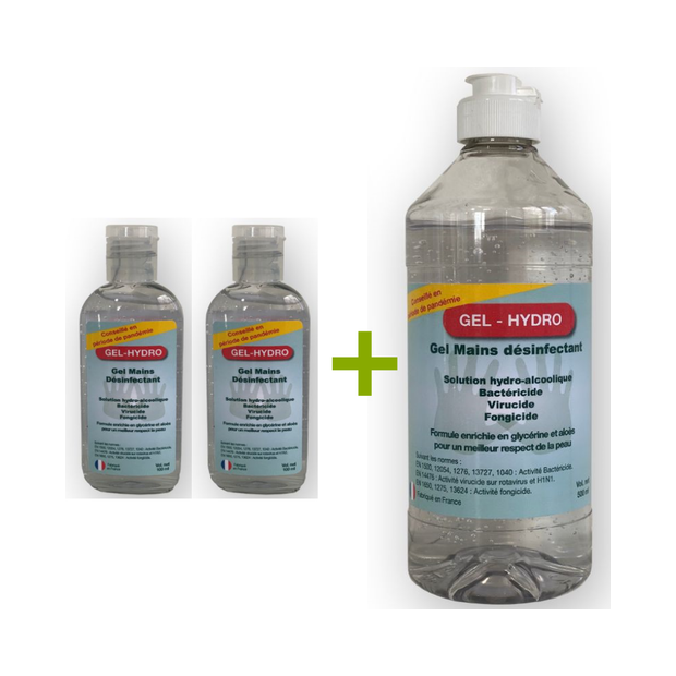 Pack Gel Hydro Alcoolique 3 flacons