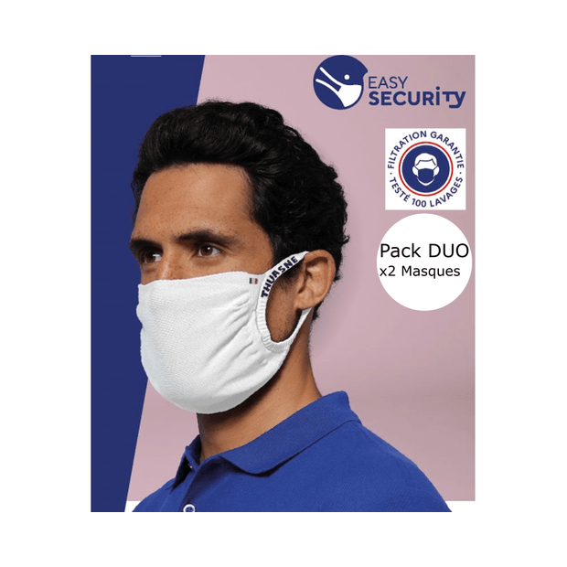 Pack DUO Masques barrière lavable Easy Security Thuasne