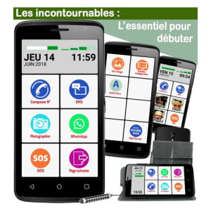 Portable Smartphone Senior Initial 5,5 pouce  avec stylet