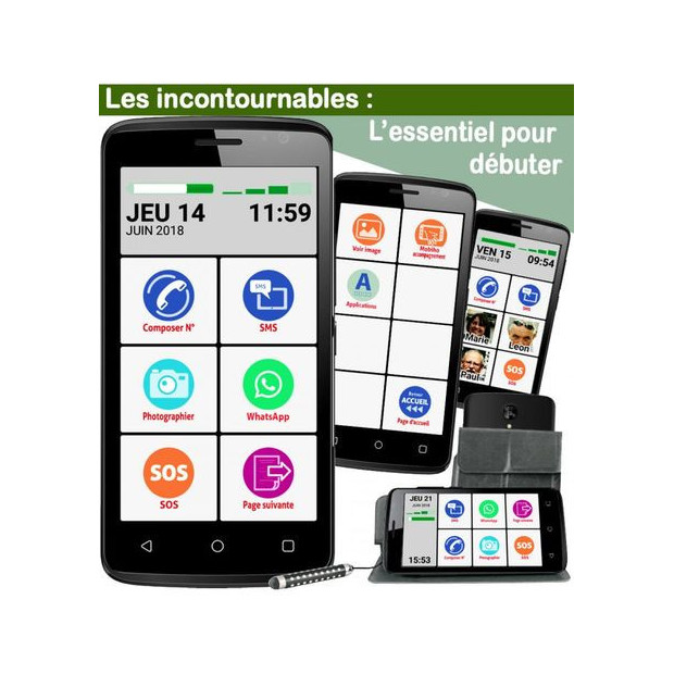 Portable Smartphone Senior Initial 5,5 pouce