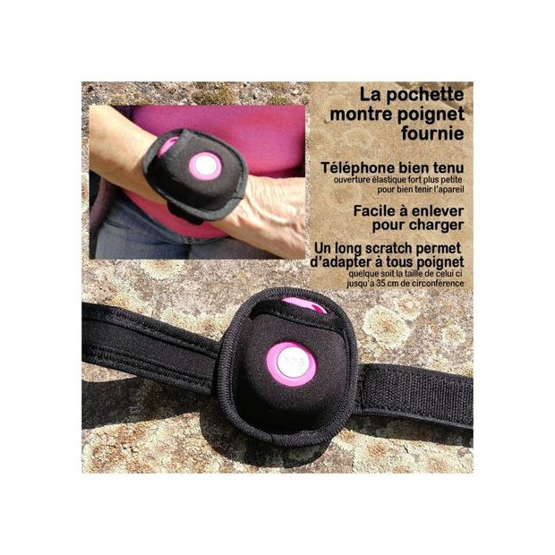 La pochette montre poignet Téléphone Médaillon Basic Sympa 3G avec Géolocalisation