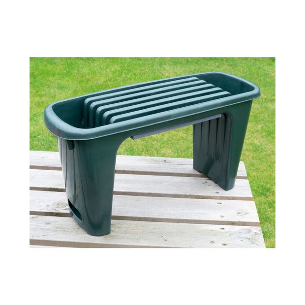 tabouret pour jardinage avec rangements outils vert