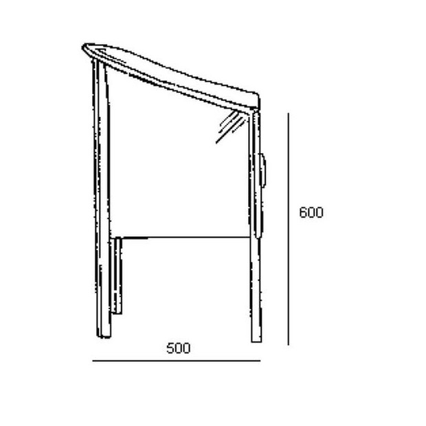 Chaise garde robe Luxe mesures sur le coté