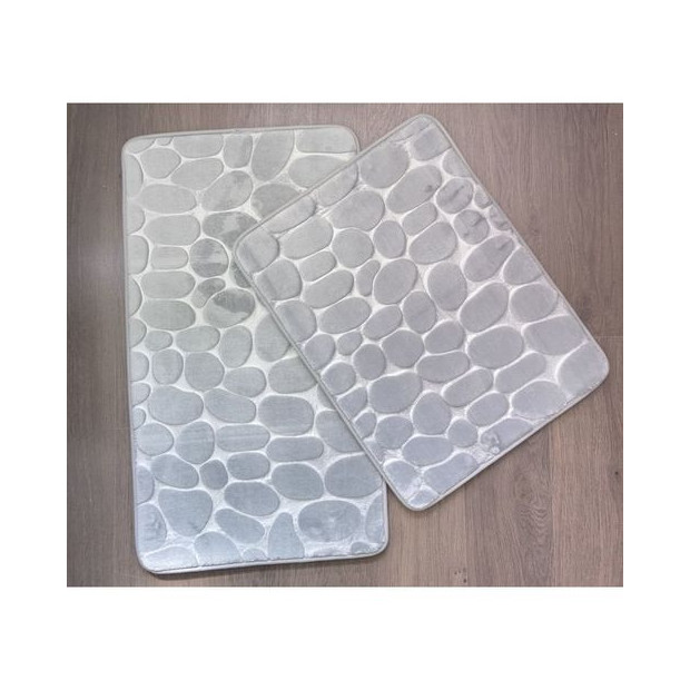 Tapis de sortie de bain Galet gris 2 taille