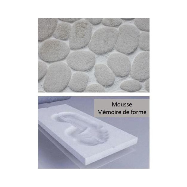 Tapis de sortie de bain Galet avec mousse mémoire de forme