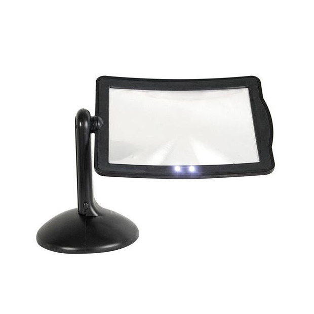 Loupe Lumineuse Orientable Mains Libres noire avec éclairage 2 LED