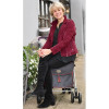 Chariot pour les course Sholley Ruby Royale avec assise gris et rouge