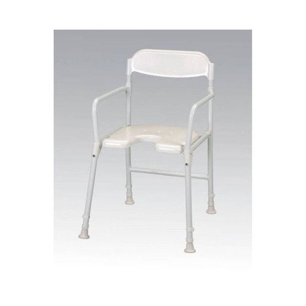 fauteuil pour la toilette pliable anatomique Days blanche avec accoudoirs