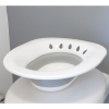 Bidet portable et pliable en plastique blanc et gris