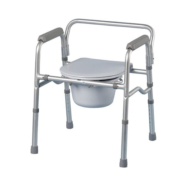 Chaise percée de toilettes Days structure en aluminium avec accoudoirs