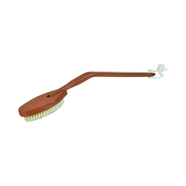 Brosse de bain ergonomique en bois extra longue