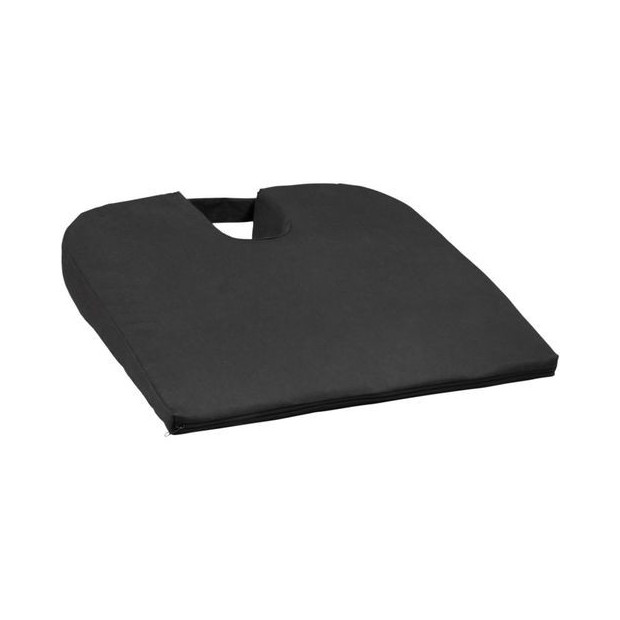 Coussin carré noir incliné pour Coccyx Housse amovible pour lavage