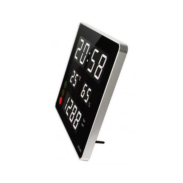 Horloge fine rectangulaire CO2 & Température Quaelis 18