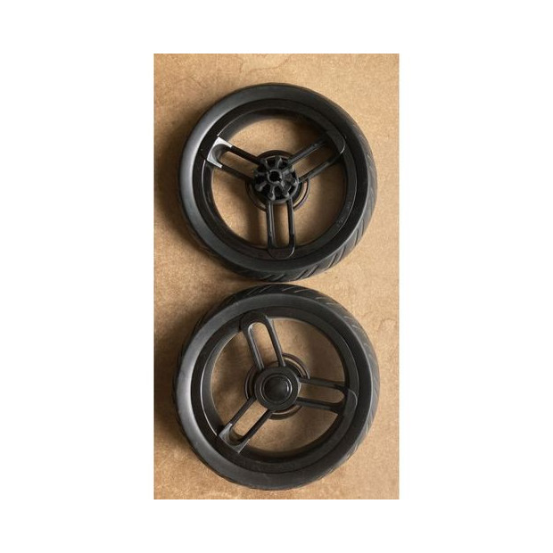 Roues de rechange arrières fixes noires Chariot de course Carlett 460-450