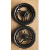 Roues de rechange arrières fixes noires Chariot de course Carlett 460-450