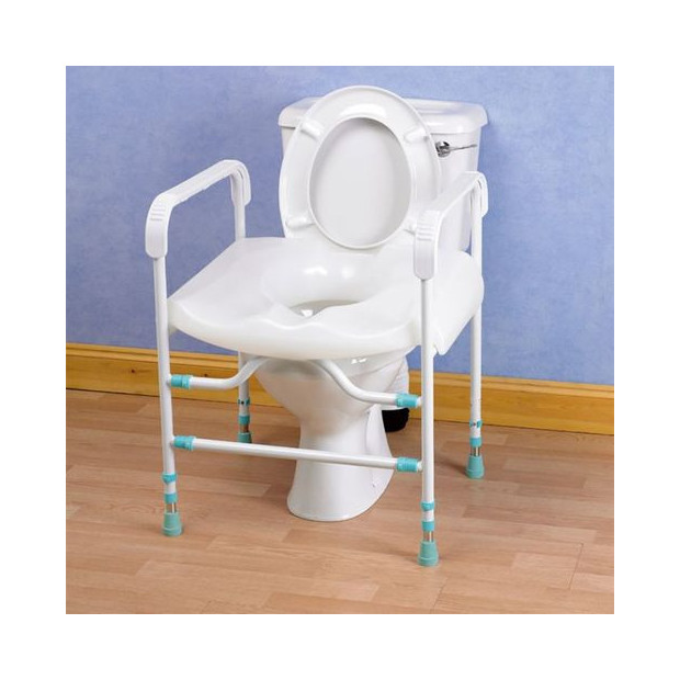 Cadre de toilettes Rehausseur Prima blanc avec accoudoirs