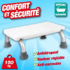 Marchepied pour salle de bain à hauteur réglable pieds en aluminium