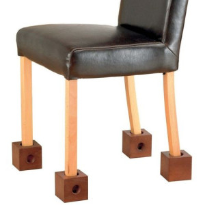 Cubes rehausseurs de fauteuil blox en bois laqué