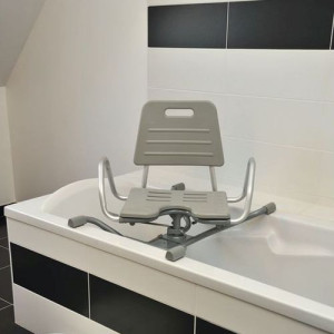 Fauteuil de bain pivotant anatomique gris