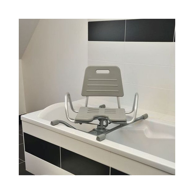 Fauteuil de bain pivotant anatomique gris