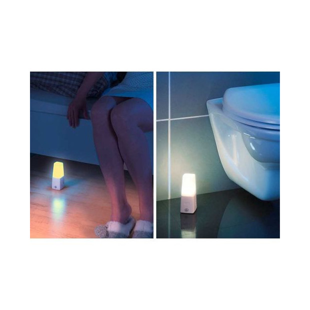 Lampe de toilette Veilleuse LED Detecteur de mouvement Eclairage Plastique  WC /