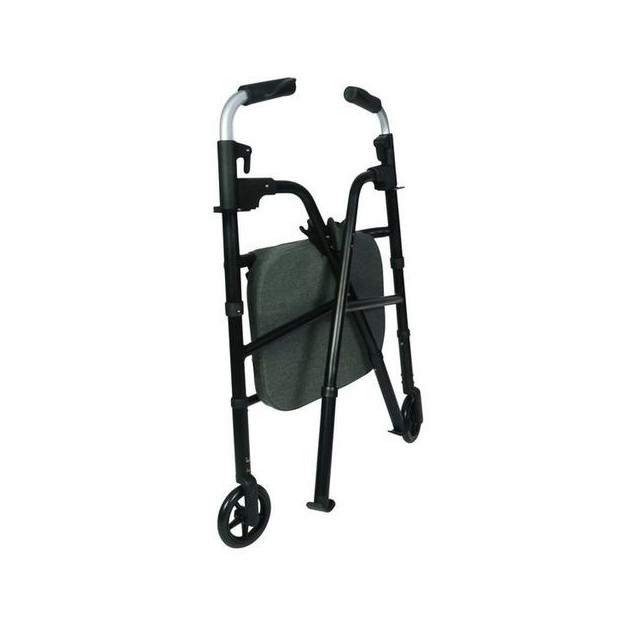 Rollator en aluminium  pliable facilement avec 2 roues à l'avant