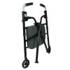 Rollator en aluminium  pliable facilement avec 2 roues à l'avant