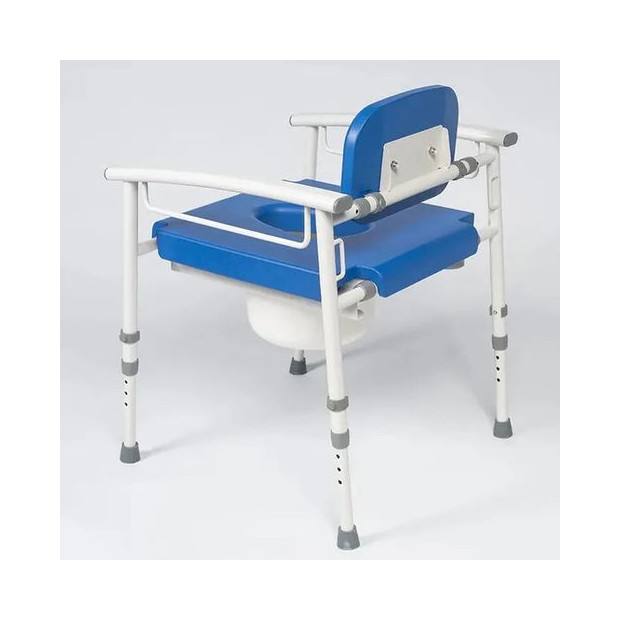 Fauteuil WC réglable en largeur et en hauteur avec accoudoirs