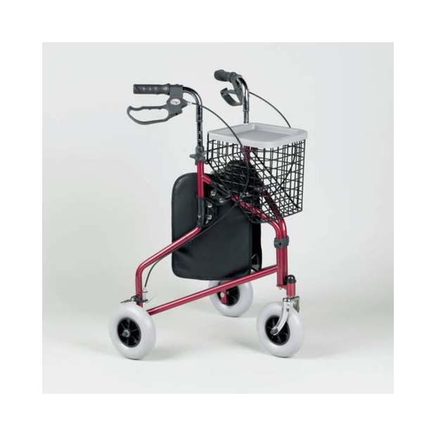 Déambulateur Rollator livré avec un sac et un panier pour les courses