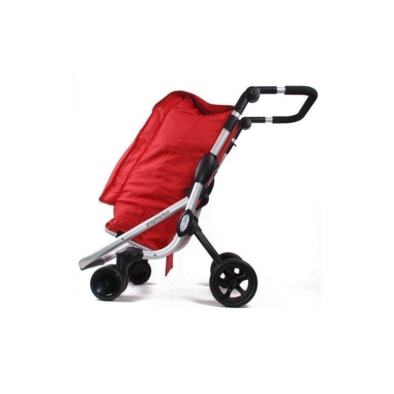 Chariot à Course Rouge 4 Roues PLAYMARKET - Label Cuisine Périgueux