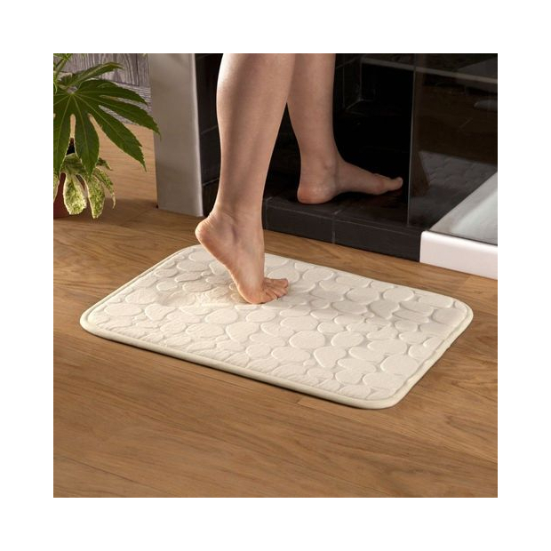 Tapis de descente de bain antidérapant motif galet