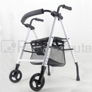 Rollator 2 roues Neo Classic blanc , pliable avec assise et dossier