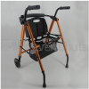 Rollator 2 roues Neo Classic Orange, très maniable avec ses 2 grandes roues