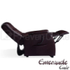 fauteuil releveur emeraude cuir marron position allongée