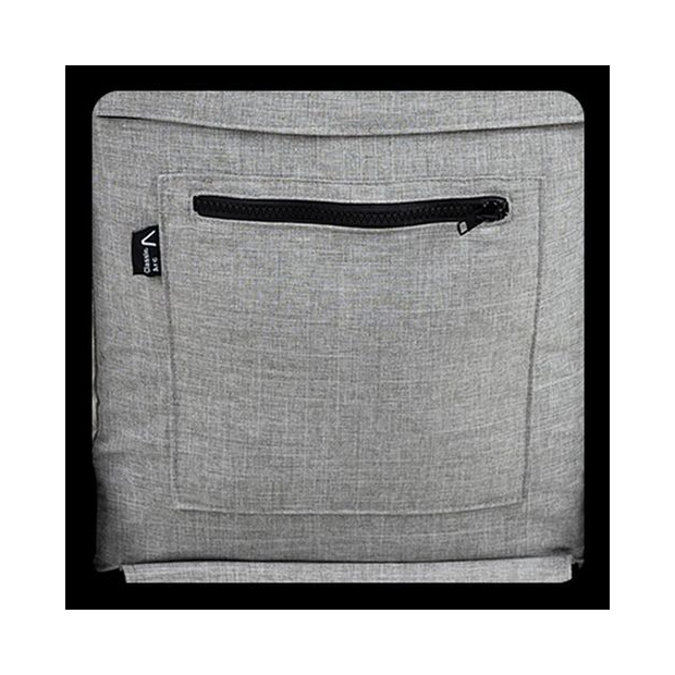 Le chariot de course Carlett Classic Duo dispose d'une poche arrière zippée pour ranger facilement clés et porte monnaie