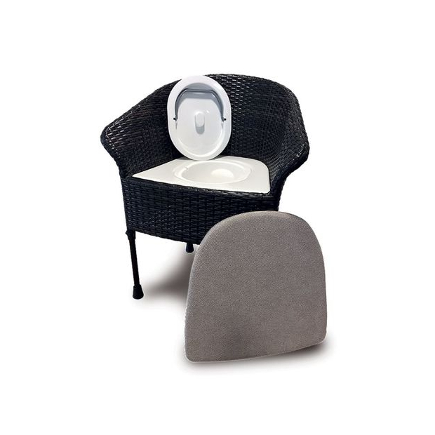 Fauteuil garde robe réglable Walton permet de disposé d'une chaise percée en toute discrétion