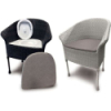 Fauteuil garde robe réglable Walton 2 coloris disponibles noir et blanc/gris clair