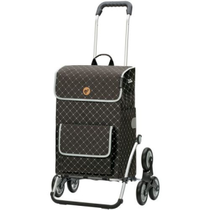 Chariot de marché Pliable 49L avec poche Isotherme - Noir - Maison Futée