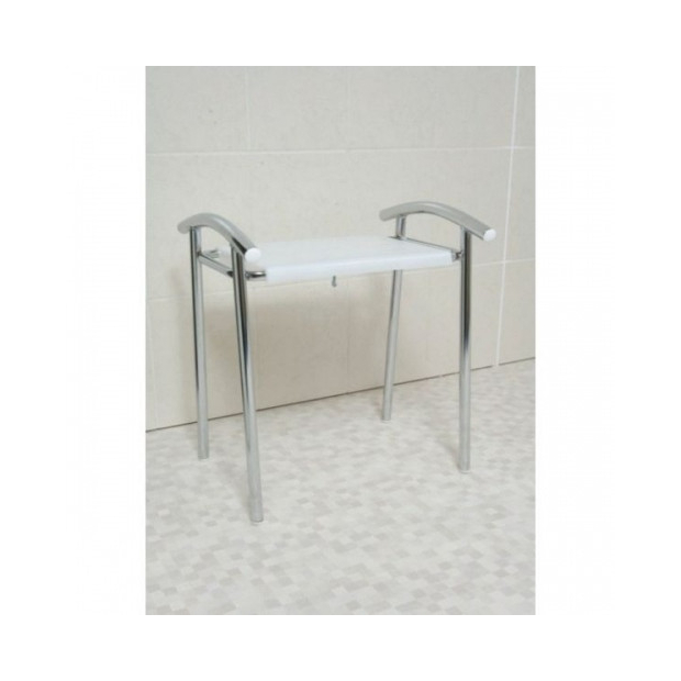 Tabouret de douche Chromé