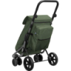 Chariot de course 4 Roues Go Plus Olive avec sac isotherm