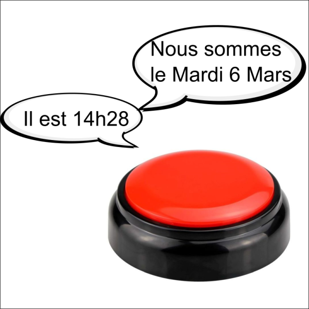 Bouton Horloge Parlante